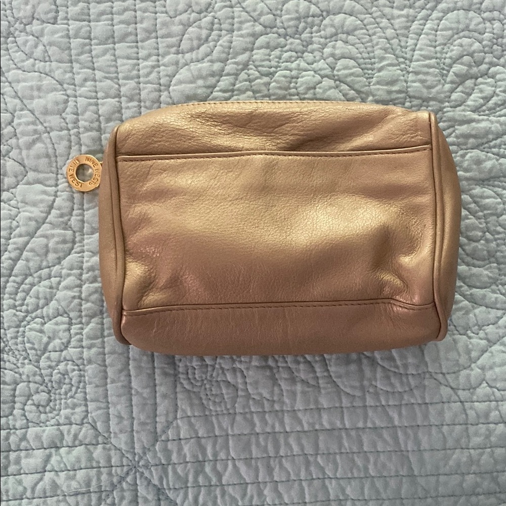 Nine West Gold Cosmetic Bag/Clutch/Shoulder Bag with Sleek Design